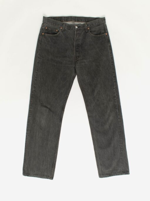 Vintage Levis 501 Jeans 35 X 32 Grey Stonewash Usa Made 90s