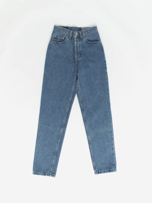 Vintage Levis 901 Jeans 25 X 30 Blue Mid Wash Uk Made 90s Mom Jean