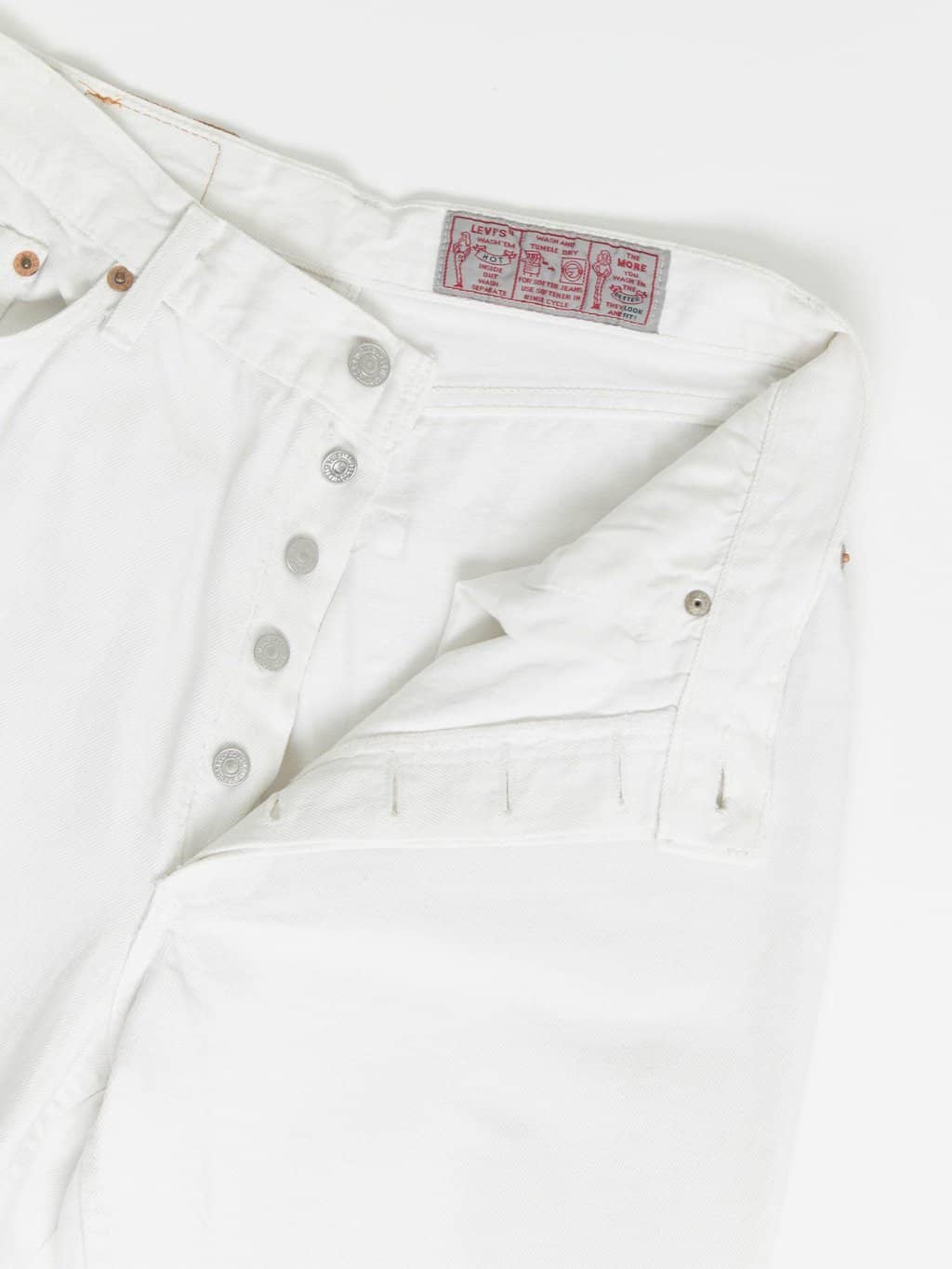 Vintage Levis 901 Jeans 29 X 315 White Uk Made 90s 2