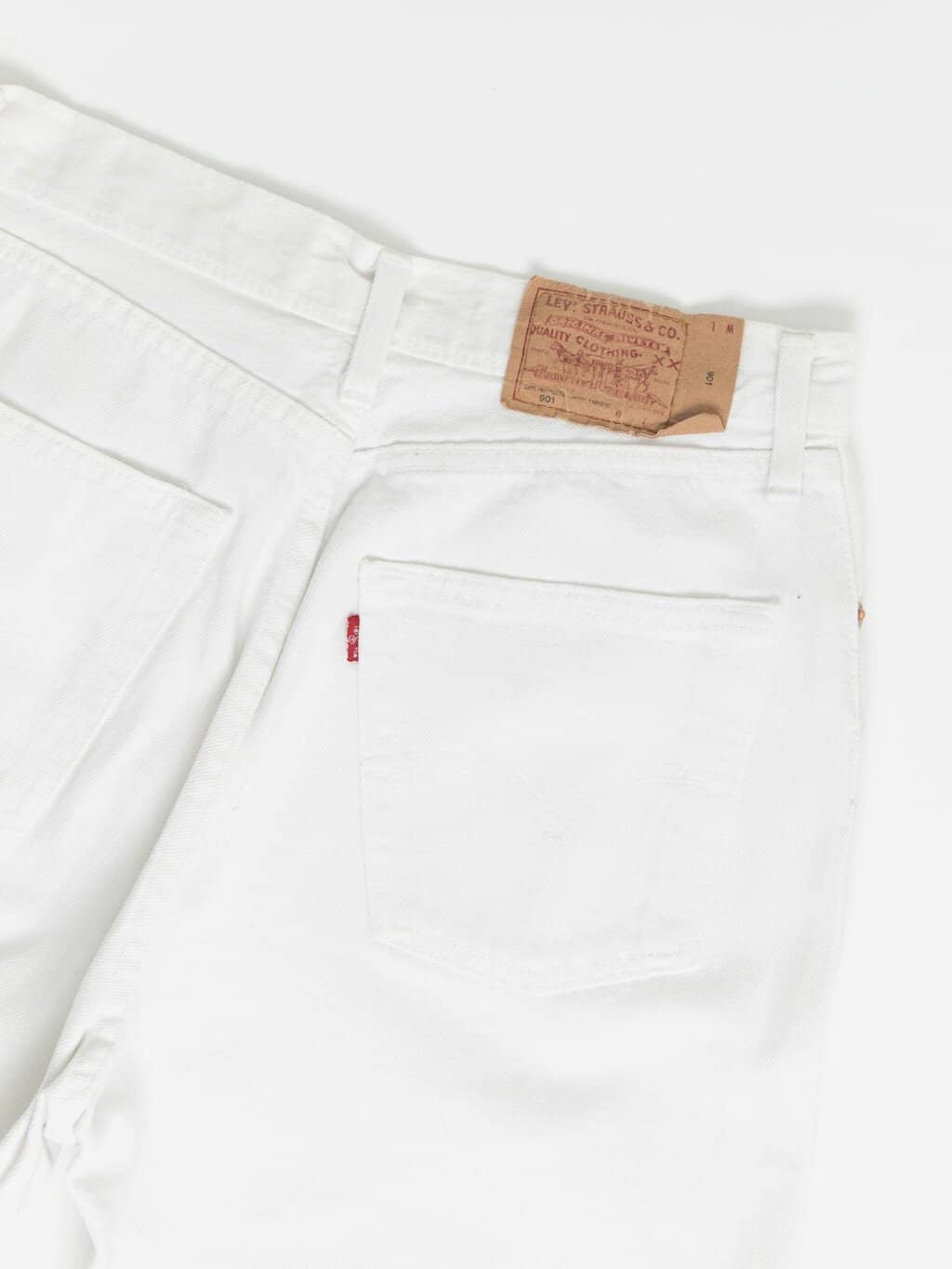 Vintage Levis 901 Jeans 29 X 315 White Uk Made 90s 4