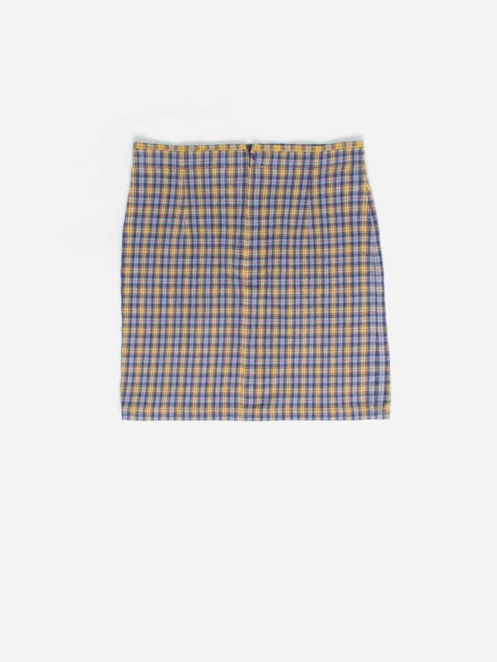 Vintage Oilily Skirt In Purple Yellow Check Medium 3