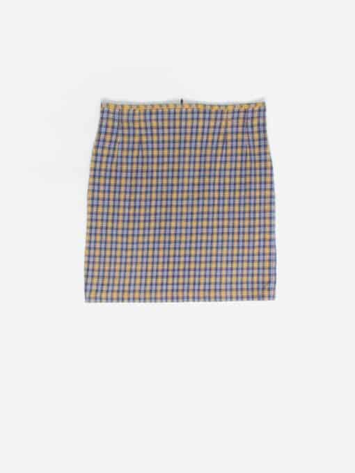 Vintage Oilily Skirt In Purple Yellow Check Medium