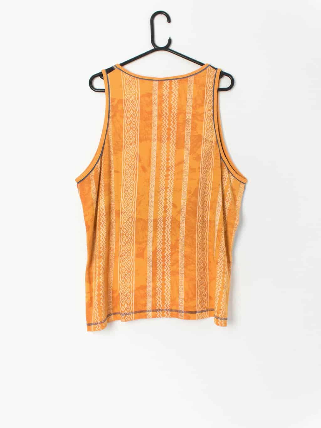 Vintage Sports Jersey Orange With Aztec Print Medium Large 2