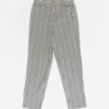 Vintage Striped Trousers 29 X 295 Blue Yellow And White With Belt Loops 90s Uk12