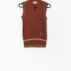 80s Mondi Sweater Vest In Rust Orange Made In West Germany Small Medium