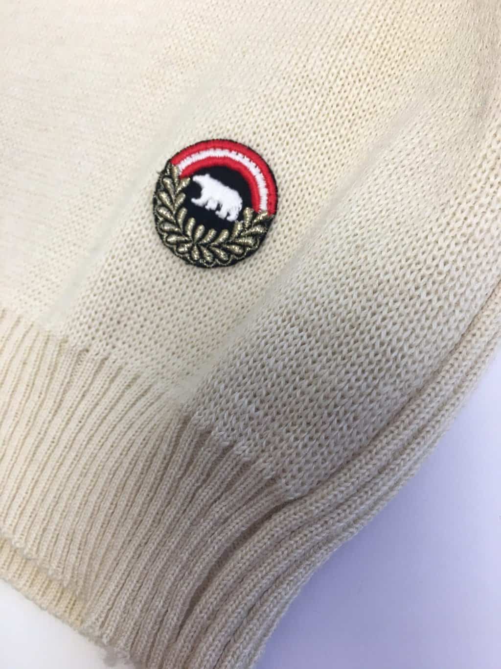 80s Vintage Eisbar Wool Jumper In Beige And Blue Made In Austria Medium 5