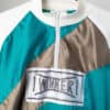 80s Vintage Track Jacket In Teal Blue Grey Bronze And White Xl 2