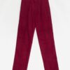 Deadstock 70s Vintage Lee Corduroy Trousers 31 X 36 Deep Red Soft Cord Rare With Original Tags