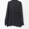 Vintage Black Diamond Print Shirt With Pink Polka Dots 2xl 3