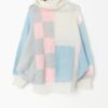 Vintage Hand Knitted Oversize Jumper In Pastel Colours Oversized Small