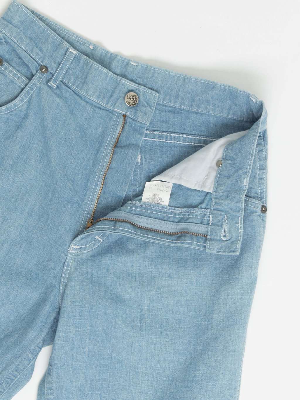 Vintage Lee Riders Jeans 265 X 28 Blue Light Wash Usa Made 80s 2