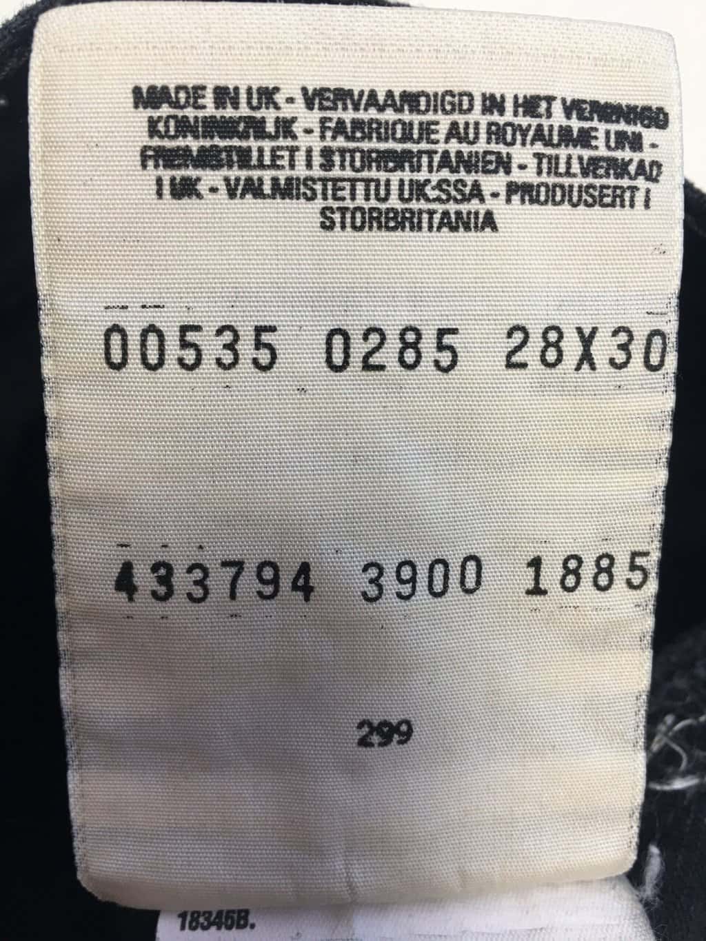 Vintage Levis 535 Jeans 27 X 29 Black Dark Wash Uk Made Y2k 6