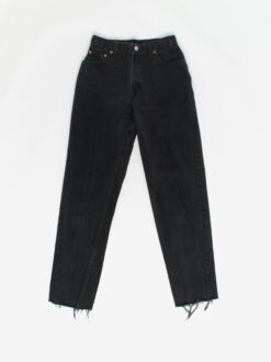 Vintage Levis 550 Womens Jeans 27 X 31 Black Dark Wash 90s