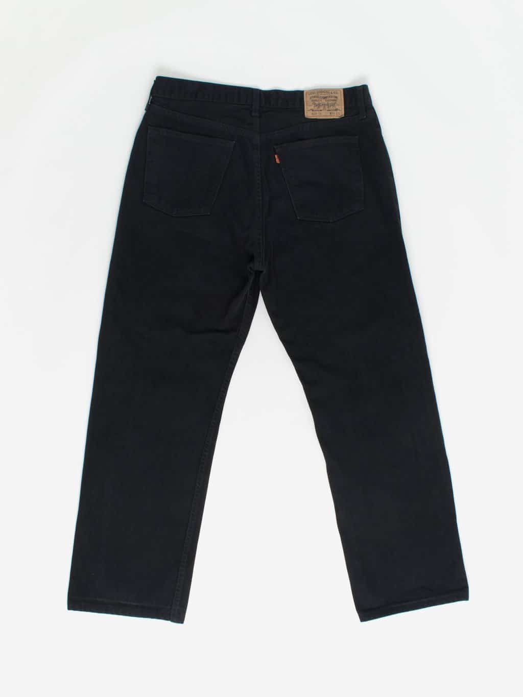 Vintage Levis 628 Jeans 36 X 29 Black Dark Wash Uk Made 90s Orange Tab 3