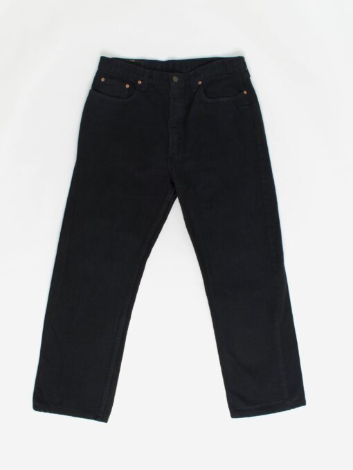 Vintage Levis 628 Jeans 36 X 29 Black Dark Wash Uk Made 90s Orange Tab