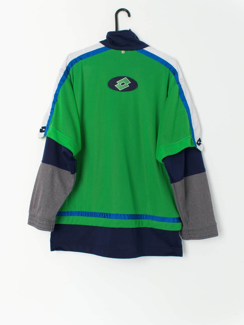 Vintage Lotto Training Jacket In Bright Green Medium Large 3