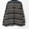 Vintage Patagonia Flannel Shirt In Organic Cotton With Blue And Green Striped Pattern Xl
