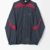 Vintage Puma Windbreaker Jacket In Grey And Red Xl Xxl