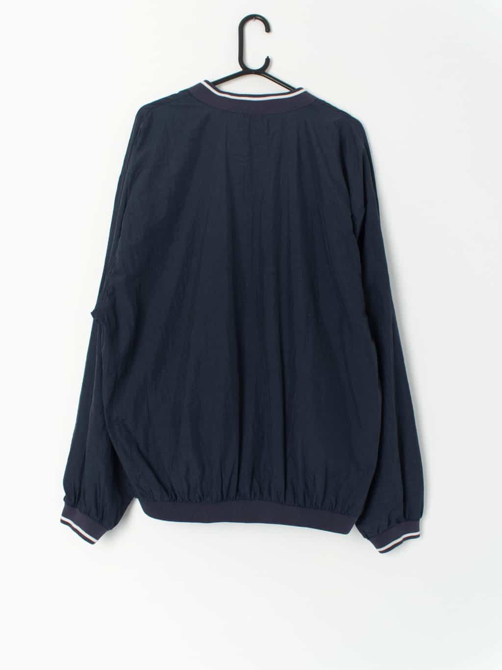 Vintage Reebok Windbreaker Pull Over In Navy Large Xl 3