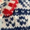 Vintage Scandi Cardigan Hand Knitted In Red Blue And White Nordic Style Cardigan Medium 4