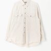 Vintage Wrangler Rugged Wear Jumbo Cord Overshirt In White Cream Xl