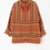 1960s Vintage Orange Fringed Wool Jacket Made In Devon Medium