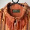 1960s Vintage Orange Fringed Wool Jacket Made In Devon Medium 2