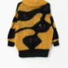 80s Vintage Bumble Bee Jumper With Roll Neck In Yellow And Black With Paisley Sequins Medium 3
