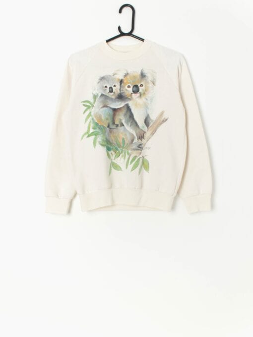 80s Vintage Koala Sweatshirt Made In Australia Hand Illustrated Small