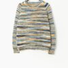 90s Vintage Handknitted Jumper With Multicoloured Stripes Medium