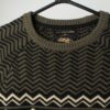 Mens Quicksilver Knitted Jumper In Olive Green And Black Medium 2