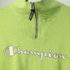 Mens Vintage Champion Sweatshirt In Bright Green With Quarter Zip Xl 2
