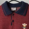 Vintage Heavy Weight Sports Sweater In Burgundy And Navy By Cambe Sport Medium 2