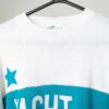 Vintage Knitted Yacht Club Striped Jumper In Blue And White Medium Large 2
