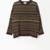 Vintage Laura Ashley Fair Isle Jumper Pure Wool In Autumn Tones Made In The Uk Medium