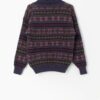 Vintage Laura Ashley Wool Knitted Jumper In Purple With Geometric Design Medium 3