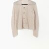 Vintage Shear Mohair Sweater In Fine Knit Beige Wool Xs Small