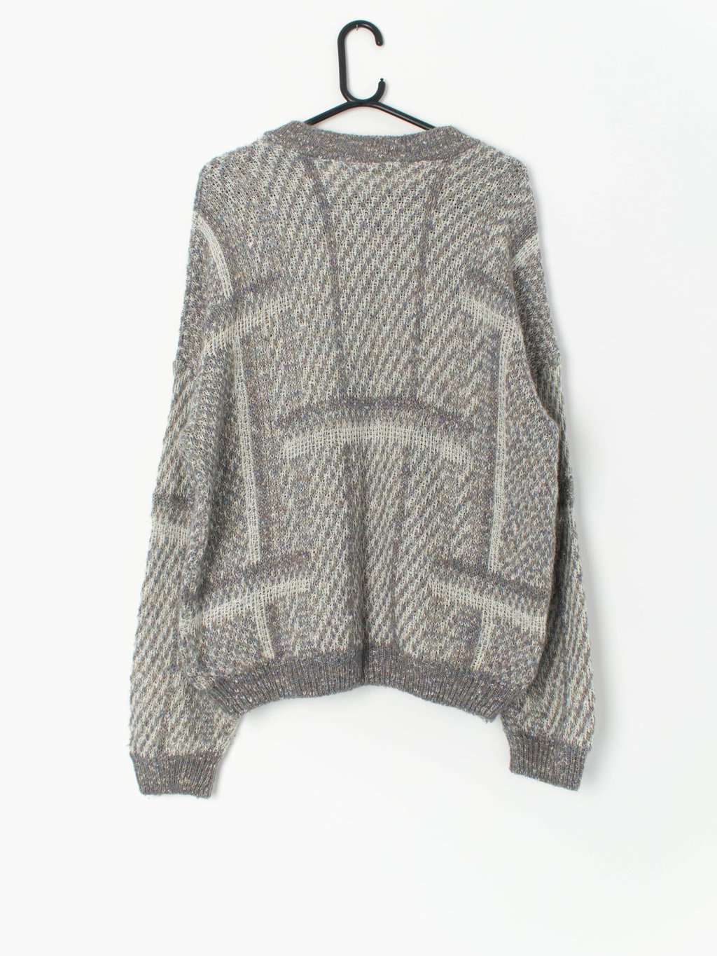 Vintage St Michael Jumper With Mottled Fabric And Geometric Pattern Large 3