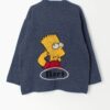 Vintage The Simpsons Ski Sweater With Bart Simpson Medium Large