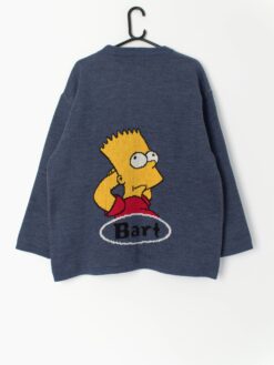 Vintage The Simpsons Ski Sweater With Bart Simpson Medium Large
