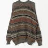 Vintage The Sweater Shop Jumper With Abstract Winter Pattern Xl