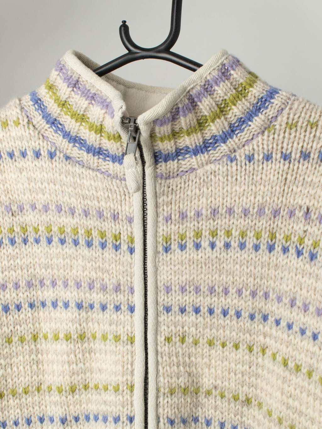 Vintage Y2k Pachamama Knitted Jacket With Fleece Lining Soft Warm And Cosy Womens Cardigan Medium 2