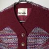 1960s Vintage Plum Harella Wool Waistcoat With Purple Knitted Detail Medium 2