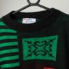 80s Vintage Cropped Jumper With Bright Abstract Design Made In England Medium 2