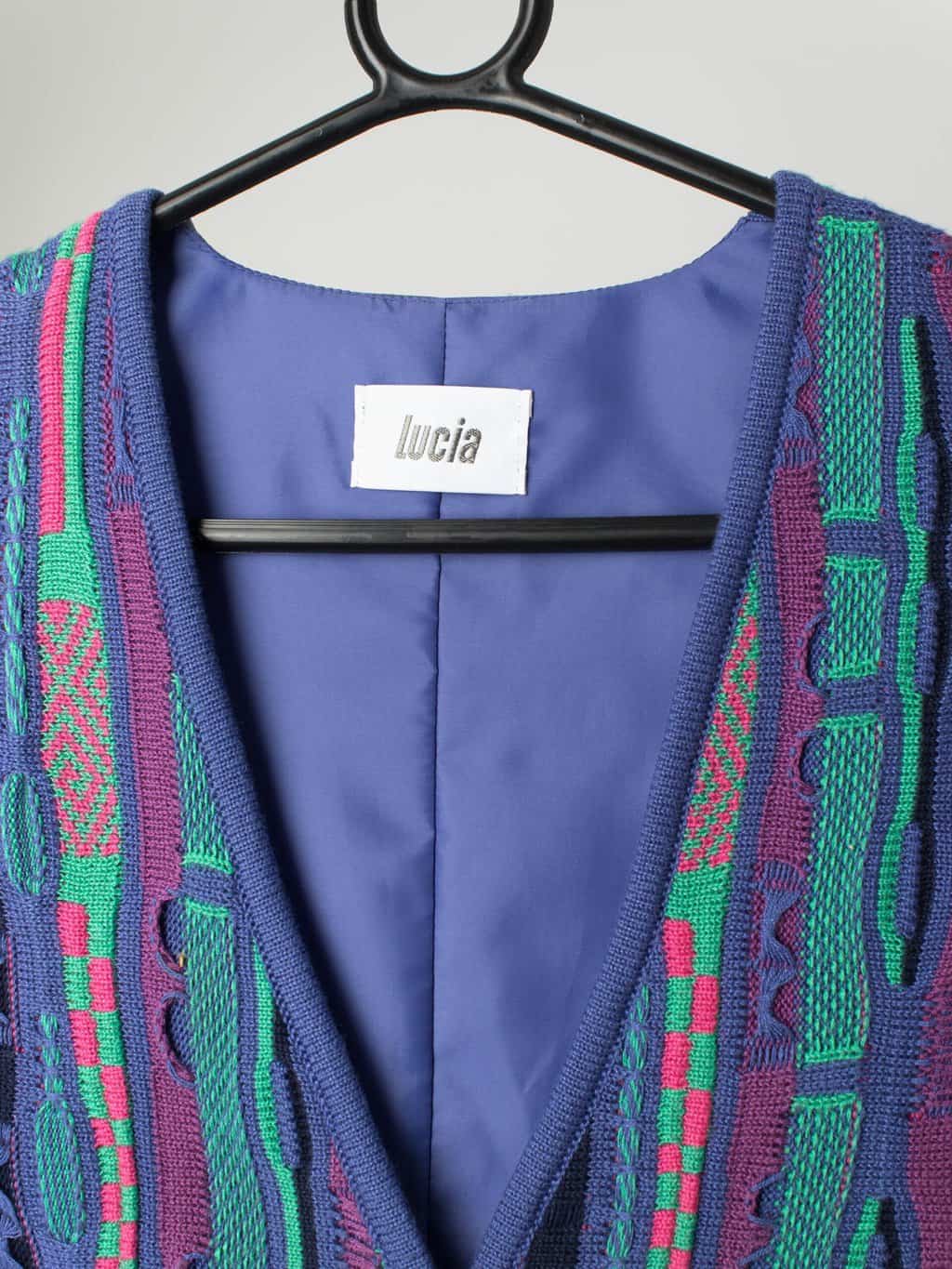 90s Vintage Coogi Style Knitted Waistcoat Vest Large 2