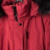 90s Vintage Michael Kors Red Coat With Faux Fur Trimmed Hood Large 2