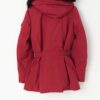 90s Vintage Michael Kors Red Coat With Faux Fur Trimmed Hood Large 4