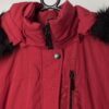 90s Vintage Michael Kors Red Coat With Faux Fur Trimmed Hood Medium 2