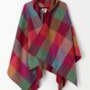Bright plaid wool cape by Avoca, Ireland  - One size