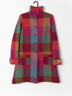 Bright pure wool coat with lining by Avoca - XS / Small